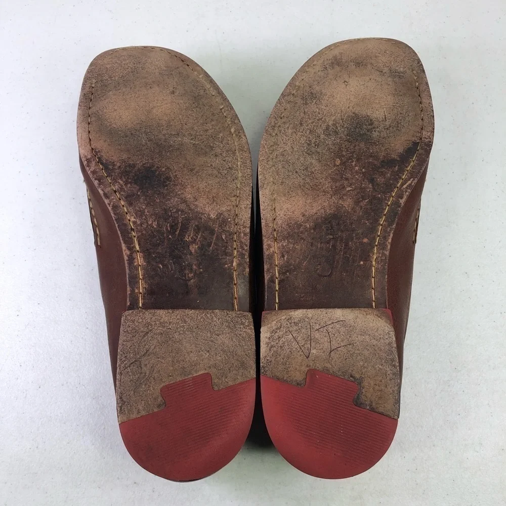 Cole Haan Brown Leather Penny Loafer Shoes Size 11.5D